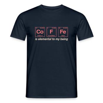 COFFEE - with elements of the persiode system - Men's T-Shirt - navy - Front - AI Model Male 178 light (178cm)