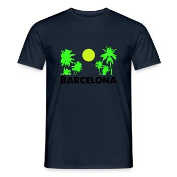 Barcelone - T-shirt homme - marine - Devant - AI Model Male 178 light (178cm)