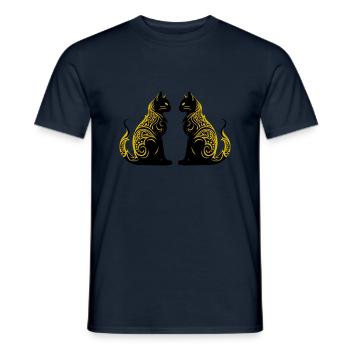 cats - Männer T-Shirt - Navy - Vorne - AI Model Male 178 light (178cm)