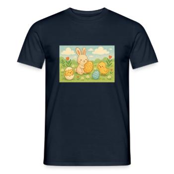 Fête de Pâques - T-shirt homme - marine - Devant - AI Model Male 178 light (178cm)