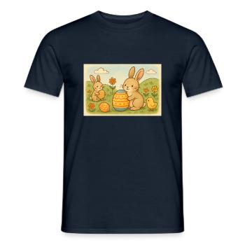 Ostern - Männer T-Shirt - Navy - Vorne - AI Model Male 178 light (178cm)