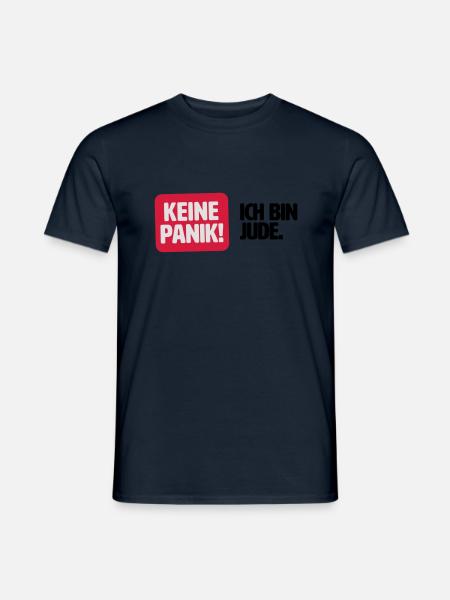 Keine Panik! Ich bin Jude - Männer T-Shirt - Navy