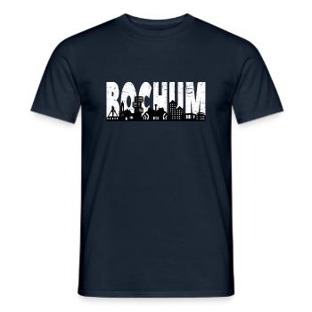 Bochum Skyline City - Men's T-Shirt - navy - Front - AI Model Male 178 light (178cm)