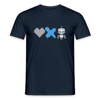 Love Death robot - Men's T-Shirt - navy - Front - AI Model Male 178 light (178cm)