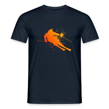 Sports d’hiver Ski Stunt Ski Ski Freestyle - T-shirt homme - marine - Devant - AI Model Male 178 light (178cm)