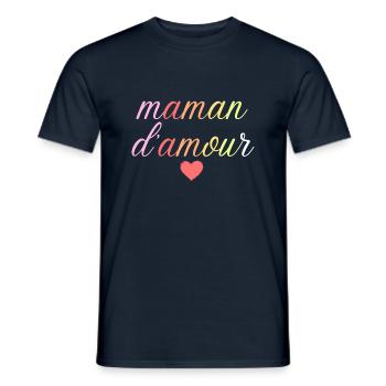Maman d'amour - T-shirt homme - marine - Devant - AI Model Male 178 light (178cm)