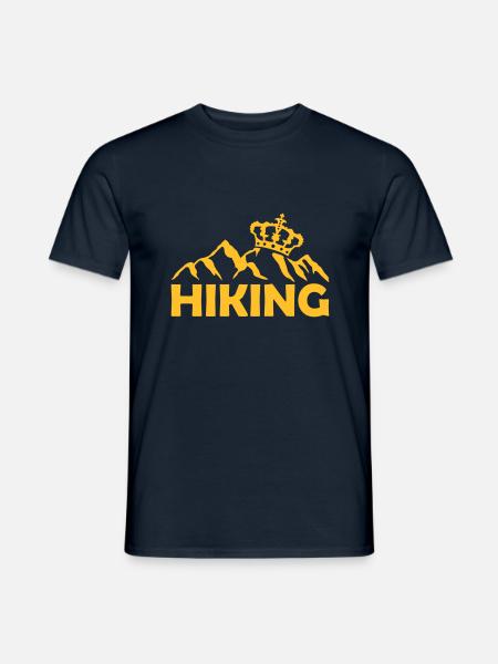 Logo hiking crown mountains - Men's T-Shirt - navy