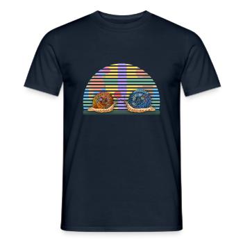 Schnecken - Männer T-Shirt - Navy - Vorne - AI Model Male 178 light (178cm)