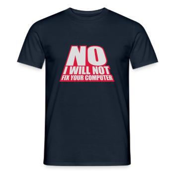 Ne pas réparer votre ordinateur - T-shirt homme - marine - Devant - AI Model Male 178 light (178cm)