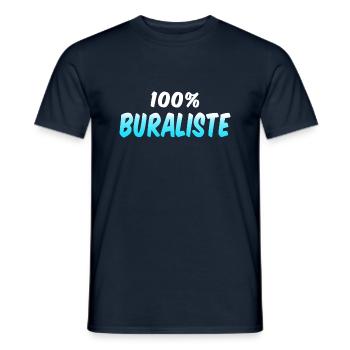 Buraliste tabac buralistes humour blague drôle 100 - T-shirt homme - marine - Devant - AI Model Male 178 light (178cm)