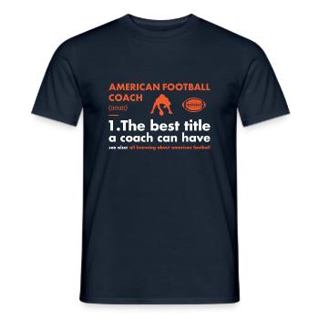 Sport Coach Definition American Football - Men's T-Shirt - navy - Front - AI Model Male 178 light (178cm)