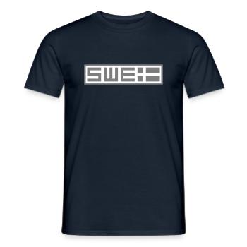 Tactique suédoise - T-shirt homme - marine - Devant - AI Model Male 178 light (178cm)