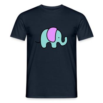baby elefant - Männer T-Shirt - Navy - Vorne - AI Model Male 178 light (178cm)