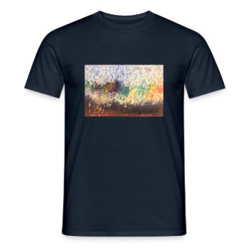 Field fire - Men's T-Shirt - navy - Front - AI Model Male 178 light (178cm)