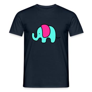 baby elefant - Männer T-Shirt - Navy - Vorne - AI Model Male 178 light (178cm)