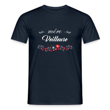 Mere Veilleuse - tshirt - the original - T-shirt homme - marine - Devant - AI Model Male 178 light (178cm)
