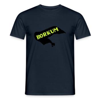 borkum insel - Männer T-Shirt - Navy - Vorne - AI Model Male 178 light (178cm)