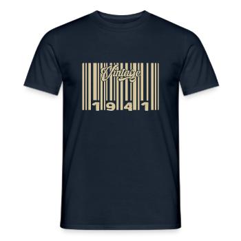 Jahrgang 1941 Barcode 1941: Jahr 2025. - Männer T-Shirt - Navy - Vorne - AI Model Male 178 light (178cm)