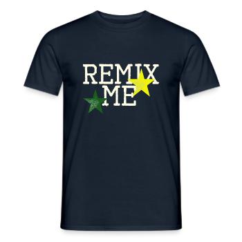 Remix me - Men's T-Shirt - navy - Front - AI Model Male 178 light (178cm)