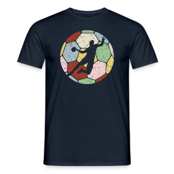 hand, gift, handball, handball, gifts - Men's T-Shirt - navy - Front - AI Model Male 178 light (178cm)