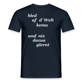 bayerischer Spruch lustig - Männer T-Shirt - Navy - Vorne - AI Model Male 178 light (178cm)