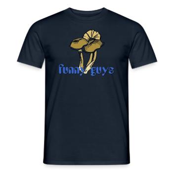 funny guys - Psychedelischer Pilz - Männer T-Shirt - Navy - Vorne - AI Model Male 178 light (178cm)