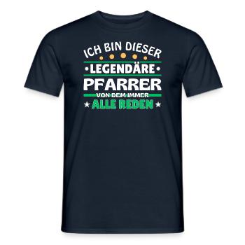 I'm that legendary priest - Men's T-Shirt - navy - Front - AI Model Male 178 light (178cm)