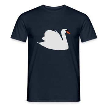 schwan - Männer T-Shirt - Navy - Vorne - AI Model Male 178 light (178cm)