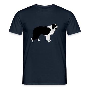 Border Collie - Männer T-Shirt - Navy - Vorne - AI Model Male 178 light (178cm)