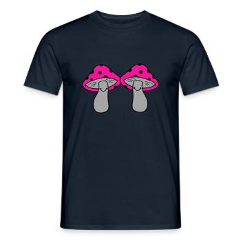 Pilze - Männer T-Shirt - Navy - Vorne - AI Model Male 178 light (178cm)