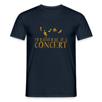 Je préfère être à un concert 3 - T-shirt homme - marine - Devant - AI Model Male 178 light (178cm)