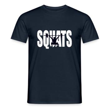 logo de squats gym - T-shirt homme - marine - Devant - AI Model Male 178 light (178cm)