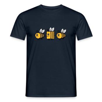 abeille différente abeille comique - T-shirt homme - marine - Devant - AI Model Male 178 light (178cm)