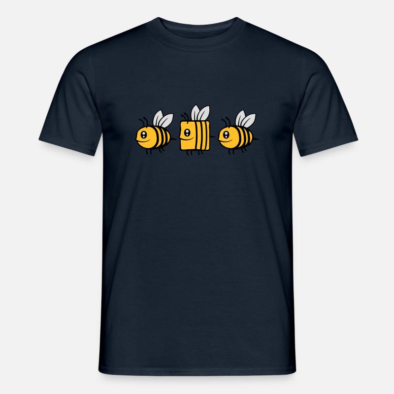 bee different Comic Biene - Männer T-Shirt - Navy