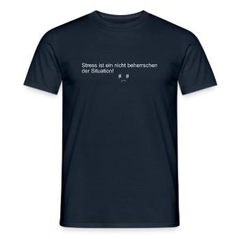 smily stress - Männer T-Shirt - Navy - Vorne - AI Model Male 178 light (178cm)