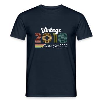 Geburtstag Vintage 2018 Limited Edition - 2018 - Männer T-Shirt - Navy - Vorne - AI Model Male 178 light (178cm)