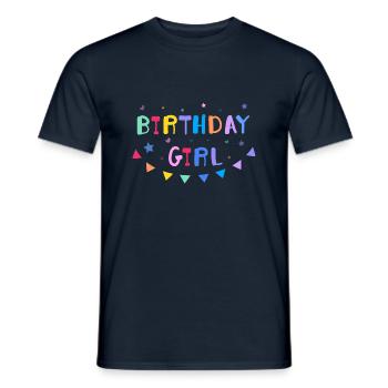TIPPFEHLER BEIM GEBURTSTAGSKIND - Männer T-Shirt - Navy - Vorne - AI Model Male 178 light (178cm)