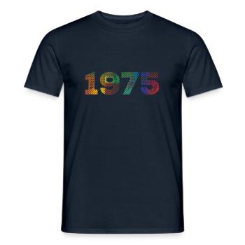 Millésime 1975 - T-shirt homme - marine - Devant - AI Model Male 178 light (178cm)