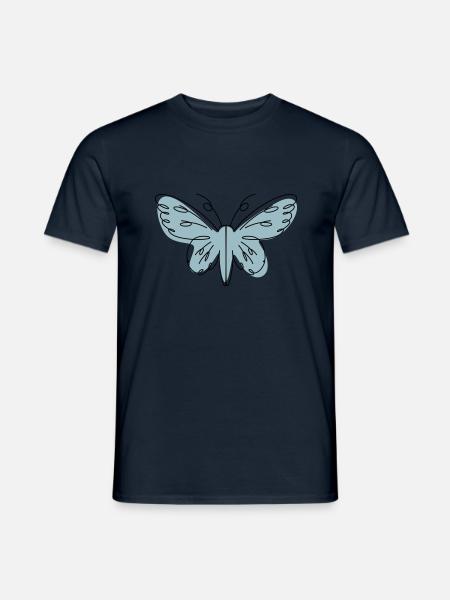 Papillon de conception abstraite - T-shirt homme - marine