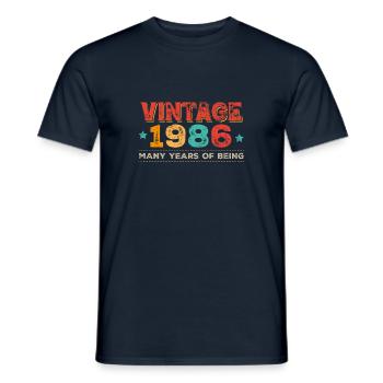 Millésime 1986 - T-shirt homme - marine - Devant - AI Model Male 178 light (178cm)