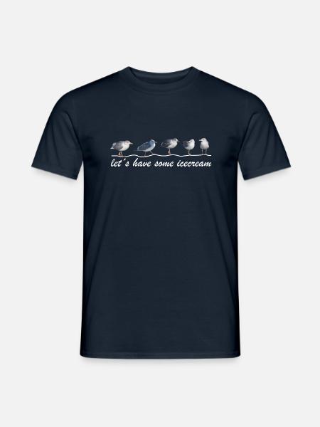 lets have icecream Möwen Meer Sunset Ostsee - Männer T-Shirt - Navy