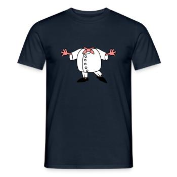 chef koch koerper schuerze kochen restaurant meist - Männer T-Shirt - Navy - Vorne - AI Model Male 178 light (178cm)