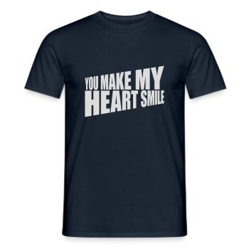 make my heart smile - Männer T-Shirt - Navy - Vorne - AI Model Male 178 light (178cm)