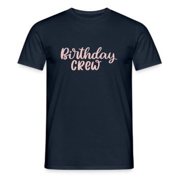 Birthday Crew - Men's T-Shirt - navy - Front - AI Model Male 178 light (178cm)
