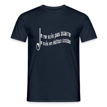 Je ne suis pas bizarre je suis en édition limitée - T-shirt homme - marine - Devant - AI Model Male 178 light (178cm)