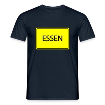 Town sign Essen - Men's T-Shirt - navy - Front - AI Model Male 178 light (178cm)
