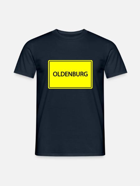 ortsschild oldenburg - Männer T-Shirt - Navy