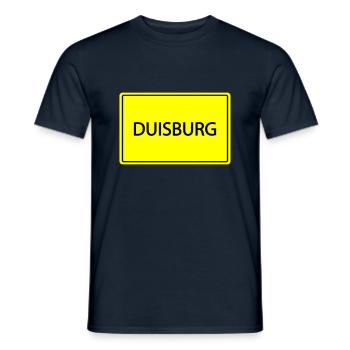 ortsschild duisburg - Männer T-Shirt - Navy - Vorne - AI Model Male 178 light (178cm)