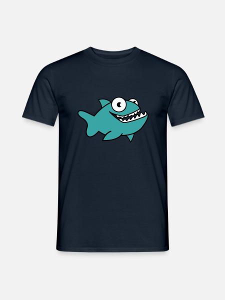 piranha 02 - Männer T-Shirt - Navy