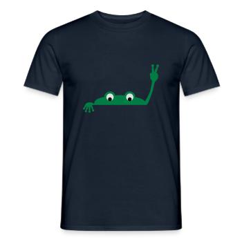Frog face - Men's T-Shirt - navy - Front - AI Model Male 178 light (178cm)